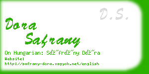 dora safrany business card